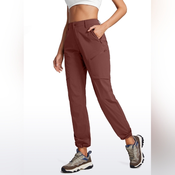 CRZ YOGA Pants - NWT CRZ YOGA Womens Madder Brown Sport Cargo Pants Flex XS M L Great Scrubs Too!